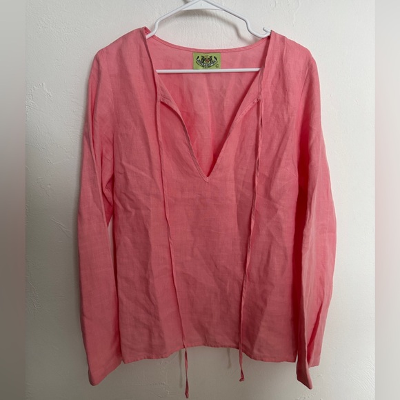 Tops - Juicy Couture Pink Linen Long sleeve L